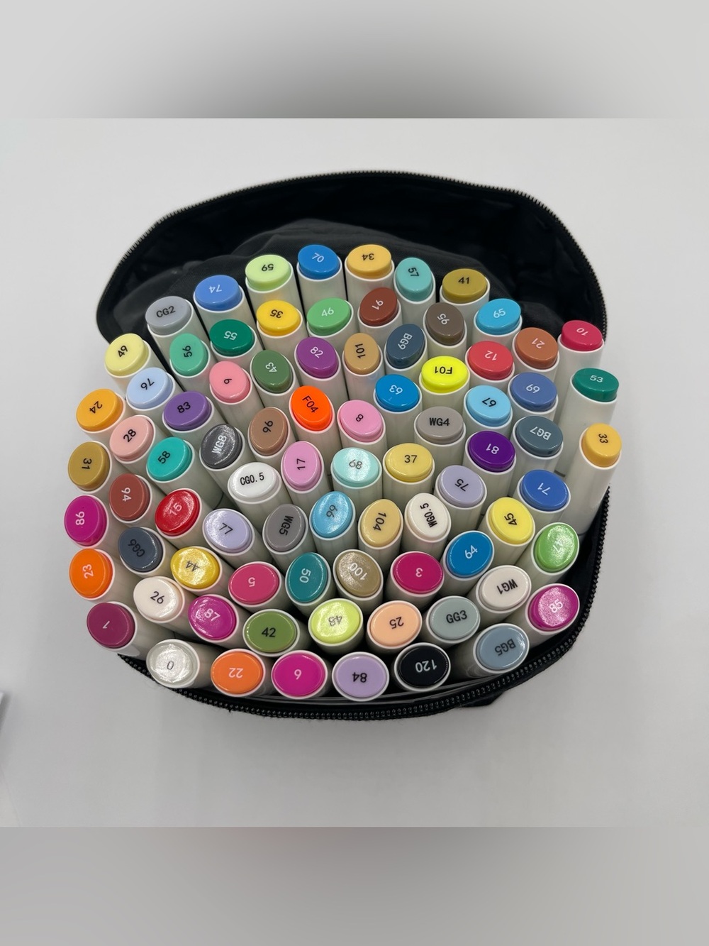 Ohuhu Alcohol Markers 82 Colors Dual Tip Broad & Fine Point w/Case